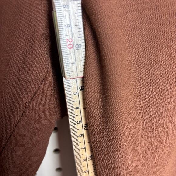 Eileen Fisher Pull-On Pants Rust Brown Stretch Crepe Minimalist Midrise S - Picture 6 of 8